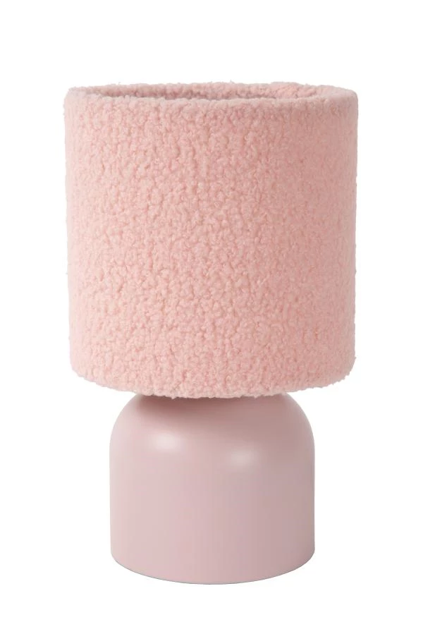 Lucide WOOLLY - Lampe de table - Ø 16 cm - 1xE14 - Rose - éteint